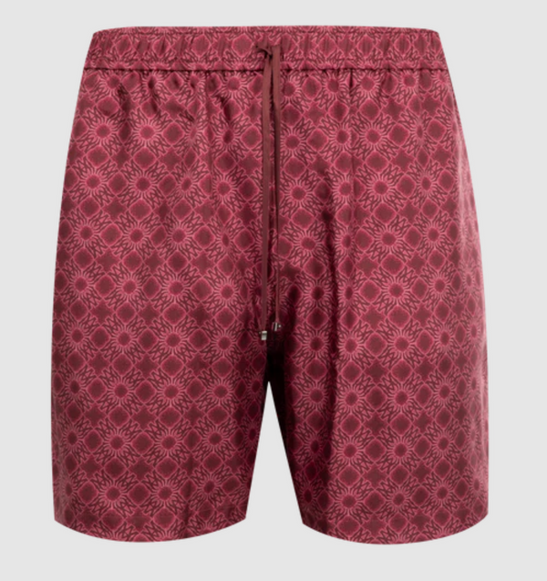 Mike Amiri Quad Silk Bowling "Wine" Shorts SIze XL (MSRP: $890.00)