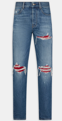 Mike Amiri Suede Straight MX1 Indigo Jeans Size 32 (MSRP: $1,290)