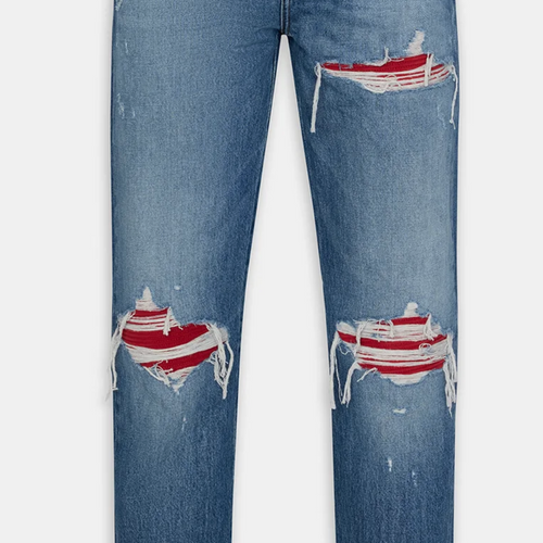 Mike Amiri Suede Straight MX1 Indigo Jeans Size 32 (MSRP: $1,290)