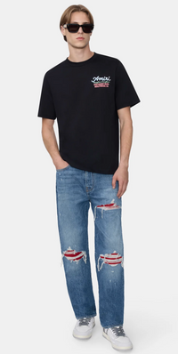Mike Amiri Suede Straight MX1 Indigo Jeans Size 32 (MSRP: $1,290)