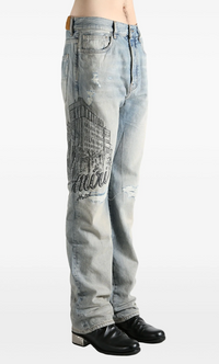 Amiri Crystal Hotel Antique Indigo Denim Jeans Size 34 (MSRP: $1,890)