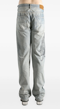 Amiri Crystal Hotel Antique Indigo Denim Jeans Size 34 (MSRP: $1,890)