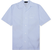 Amiri Starburst Poplin Camp Ashley Blue Shirt Size XXL (MSRP: $790)