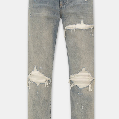 Amiri Suede Straight MX1 Antique Indigo Denim Jeans Size 31 (MSRP: $1,090)