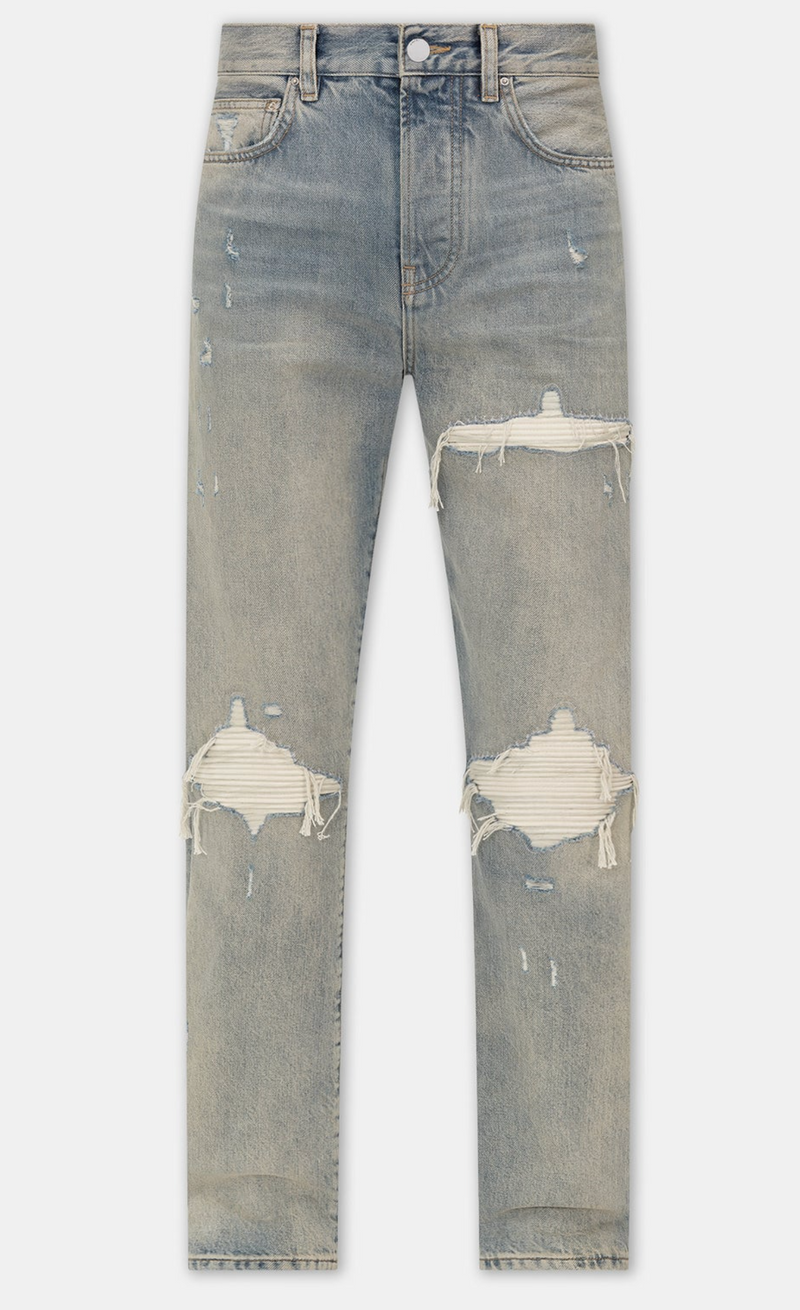 Amiri Suede Straight MX1 Antique Indigo Denim Jeans Size 31 (MSRP: $1,090)