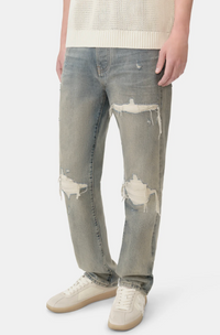 Amiri Suede Straight MX1 Antique Indigo Denim Jeans Size 31 (MSRP: $1,090)