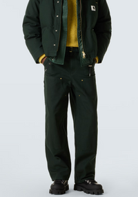 Sacai X Carhartt WIP Forest Green Belted Straight Leg Pants Size 3