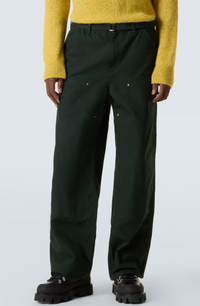 Sacai X Carhartt WIP Forest Green Belted Straight Leg Pants Size 3