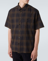 YSL Tartan Checked Cotton Voile Brown Shirt SIze 40 (MSRP: $1,200)