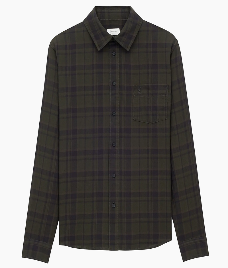 YSL Cassandre Cotton Check 