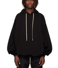 Rick Owens Knitted Black Hun Hoodie Size Medium (MSRP: $2,285)