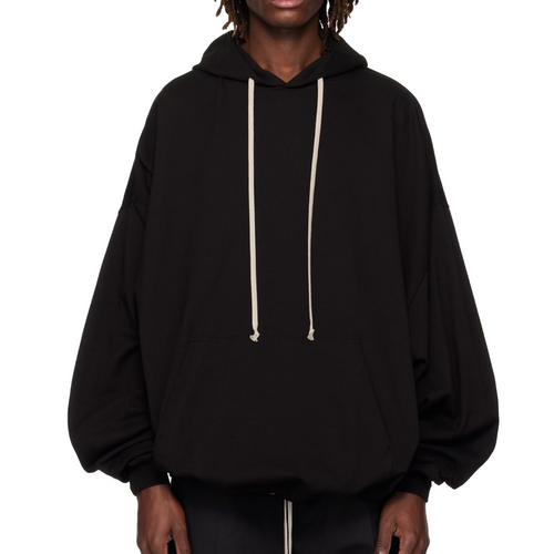 Rick Owens Knitted Black Hun Hoodie Size Medium (MSRP: $2,285)