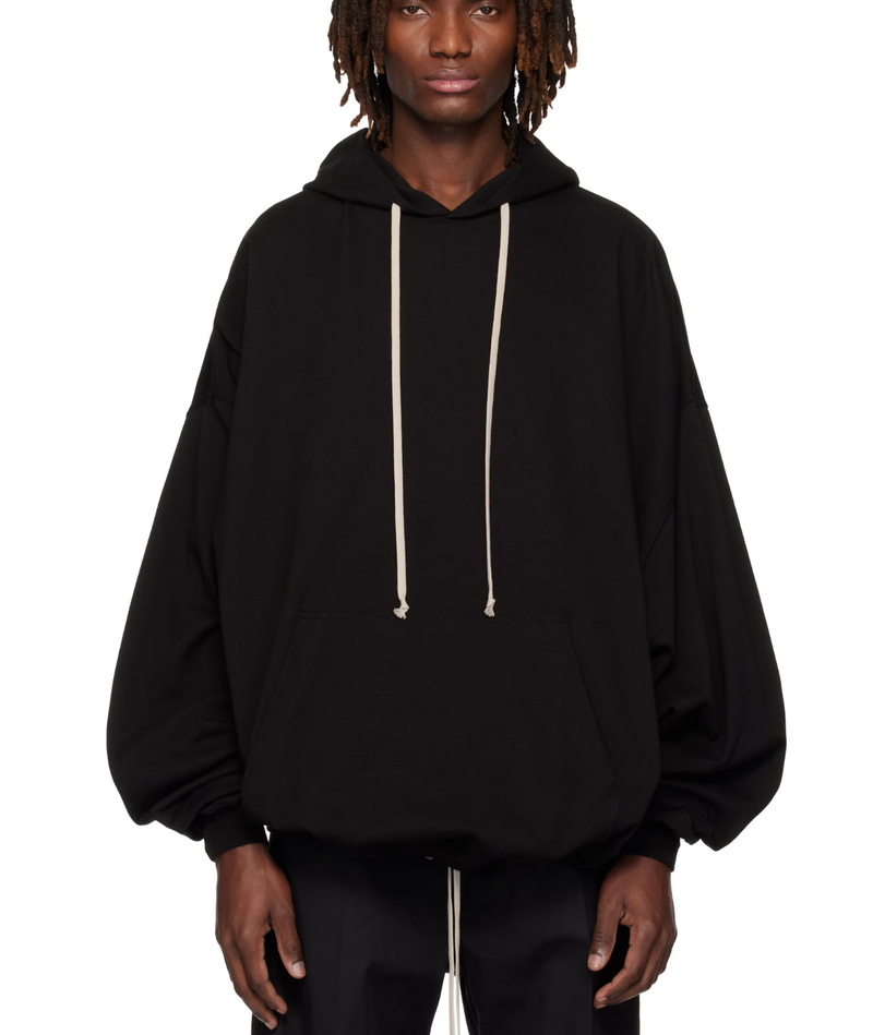 Rick Owens Knitted Black Hun Hoodie Size Medium (MSRP: $2,285)