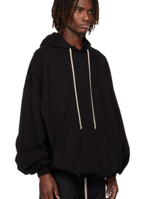 Rick Owens Knitted Black Hun Hoodie Size Medium (MSRP: $2,285)