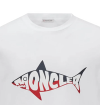 Moncler Shark Print T-Shirt White Small Brand New