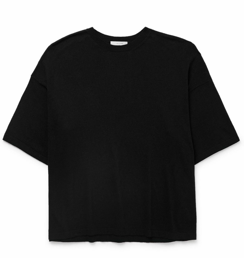The Row Stockton Silk T-Shirt Black XL Brand New MSRP:$950.00