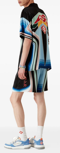 Casablanca Graphic Mountain Silk Shorts Large Brand New