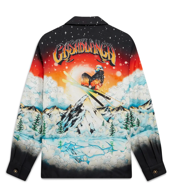 Casablanca Ski Lake Long Sleeve Silk Twill Shirt  XXL Brand New