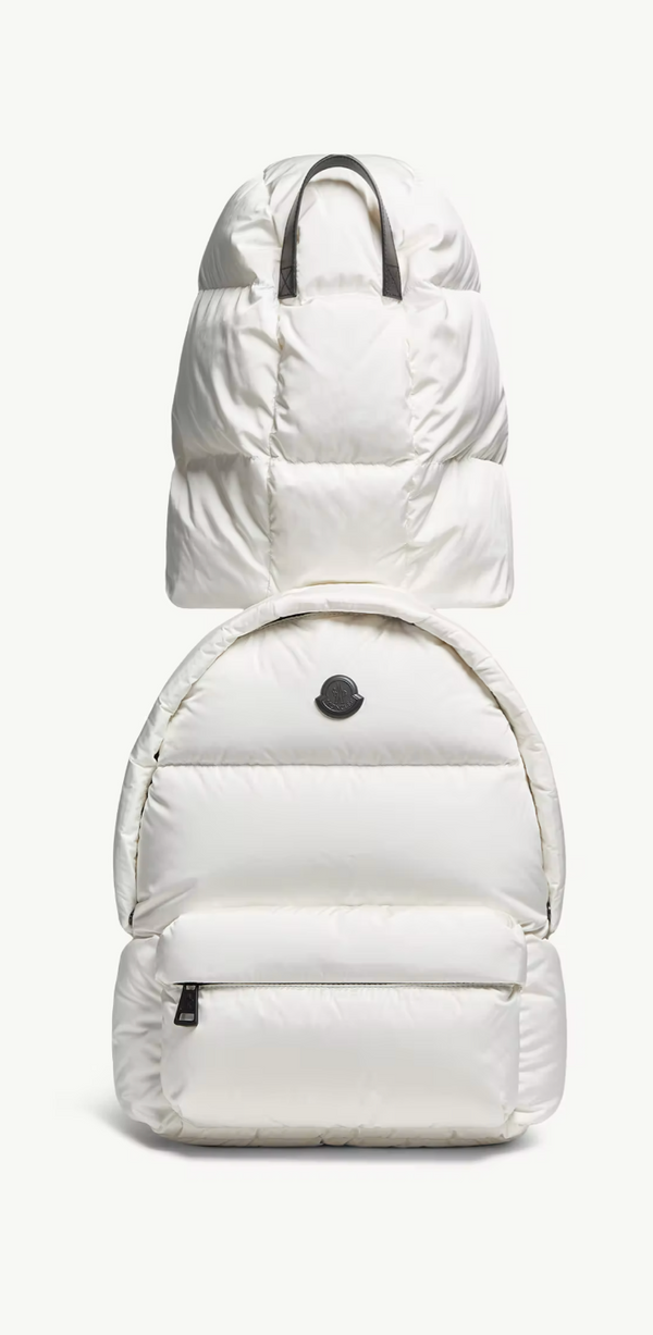 Moncler Men's White Caradoc Backpack With Hood