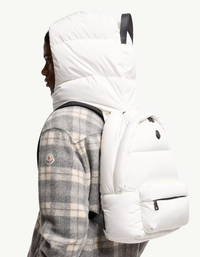 Moncler Men's White Caradoc Backpack With Hood