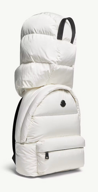 Moncler Men's White Caradoc Backpack With Hood