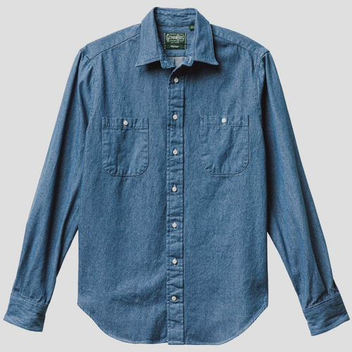 Gitman Bros. Vintage Classic Indigo Denim Shirt Size Medium (MSRP: $275)