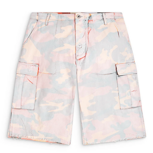 Gallery Dept. Orange Camo Cut Off Cargo Shorts Size 34 (MSRP: $695)