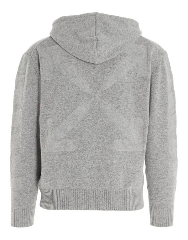 Off-White Diag Arrow Cashmere Hoodie Grey Medium Brand New