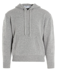 Off-White Diag Arrow Cashmere Hoodie Grey Medium Brand New