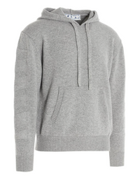 Off-White Diag Arrow Cashmere Hoodie Grey Medium Brand New