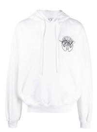 Off-White Hand Arrow Boxy Hoodie White Small Brand New