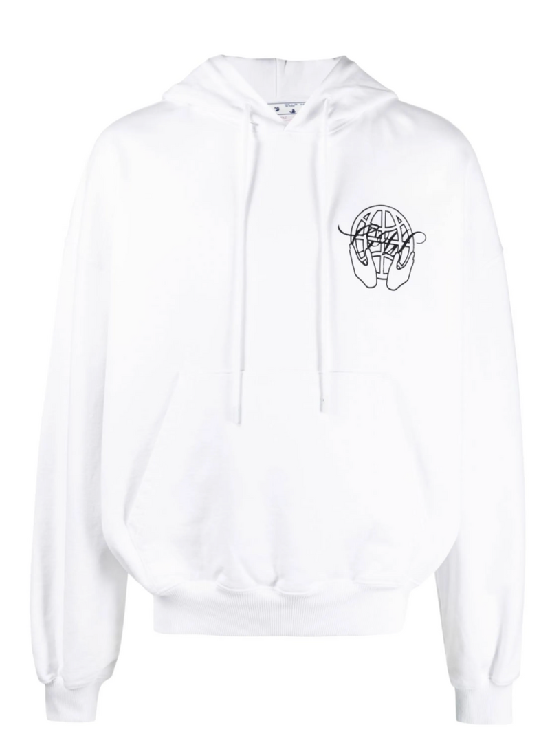 Off-White Hand Arrow Boxy Hoodie White Small Brand New