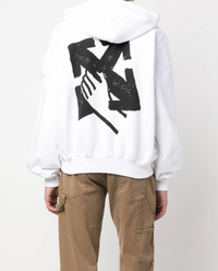 Off-White Hand Arrow Boxy Hoodie White Small Brand New