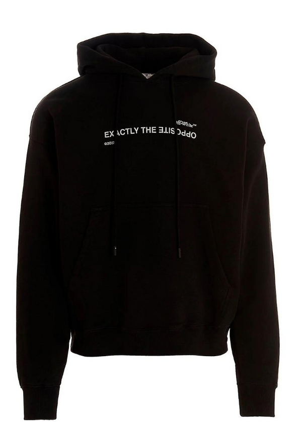 Off-White Spiral Opp Skate Hoodie Black Medium Brand New