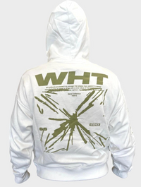 Off-White Splash Arrow Skate Hoodie White Beige Medium Brand New