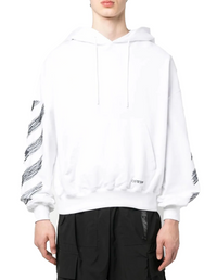 Off-White Scribble Diag Boxy Hoodie White Large Brand New