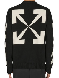 Off-White Diag Arrow Knit Crewneck Black Medium Brand New