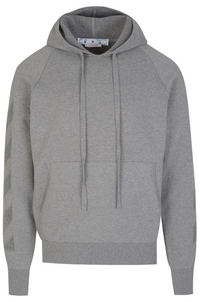 Off-White Diag Arrow Knit Hoodie Grey Small Brand New