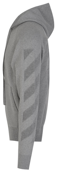 Off-White Diag Arrow Knit Hoodie Grey Small Brand New