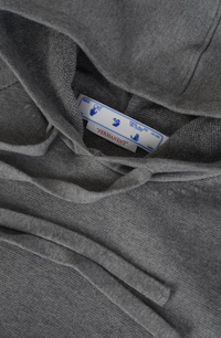 Off-White Diag Arrow Knit Hoodie Grey Small Brand New