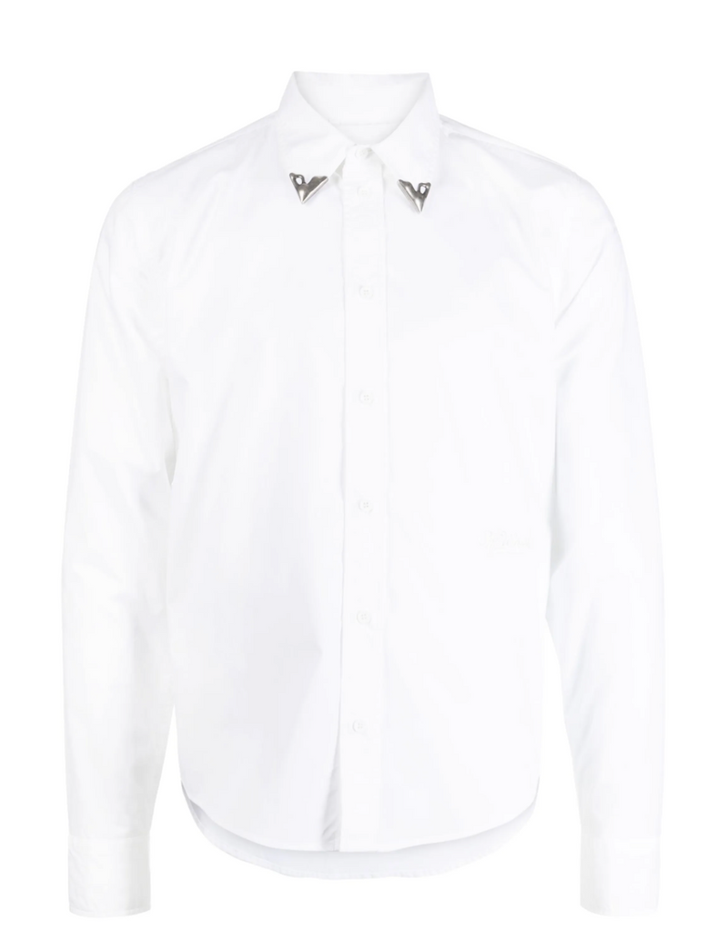 Off-White Straight Point Collar Shirt White Medium Brand New