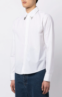 Off-White Straight Point Collar Shirt White Medium Brand New