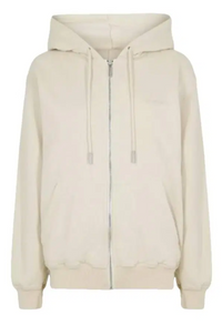 Off-White Womens Diag Reg Zip Up Hoodie Beige Small Brand New
