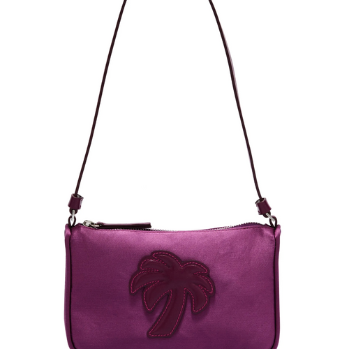 Palm Angels Satin Palm Shoulder Violet Bag ($590.00)