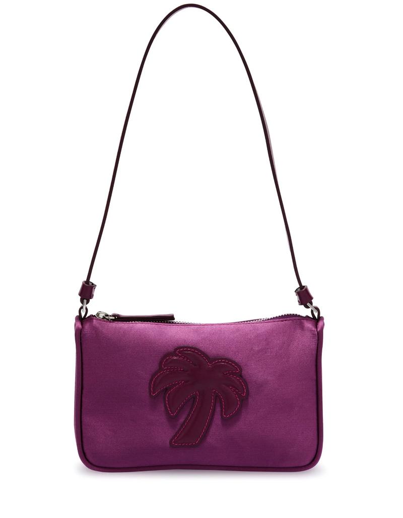 Palm Angels Satin Palm Shoulder Violet Bag ($590.00)