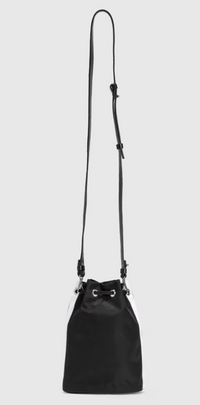 Palm Angels Venice Stiped Track Drawstring Black Bag (MSRP: $560)