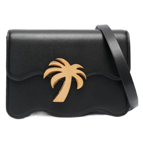 Palm Angels Gold Logo Plaque Mini Crossbody Bag (MSRP: $1,350)