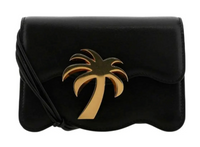 Palm Angels Gold Logo Plaque Mini Crossbody Bag (MSRP: $1,350)