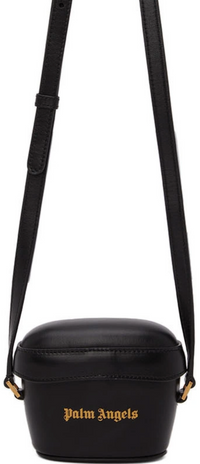 Palm Angels Black & Gold Mini Padlock Shoulder Bag (MSRP: $525.00)
