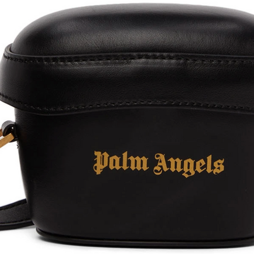 Palm Angels Black & Gold Mini Padlock Shoulder Bag (MSRP: $525.00)